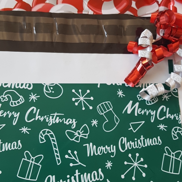 🎅🏼25 pcs Merry Christmas Poly Mailers 10"x13" inches - Picture 2 of 3